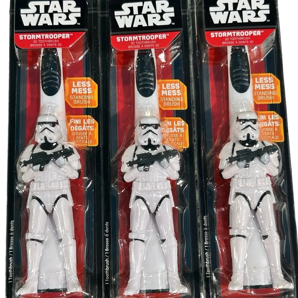3 Disney & Firefly Star Wars Stormtroopers Soft Toothbrushes Set